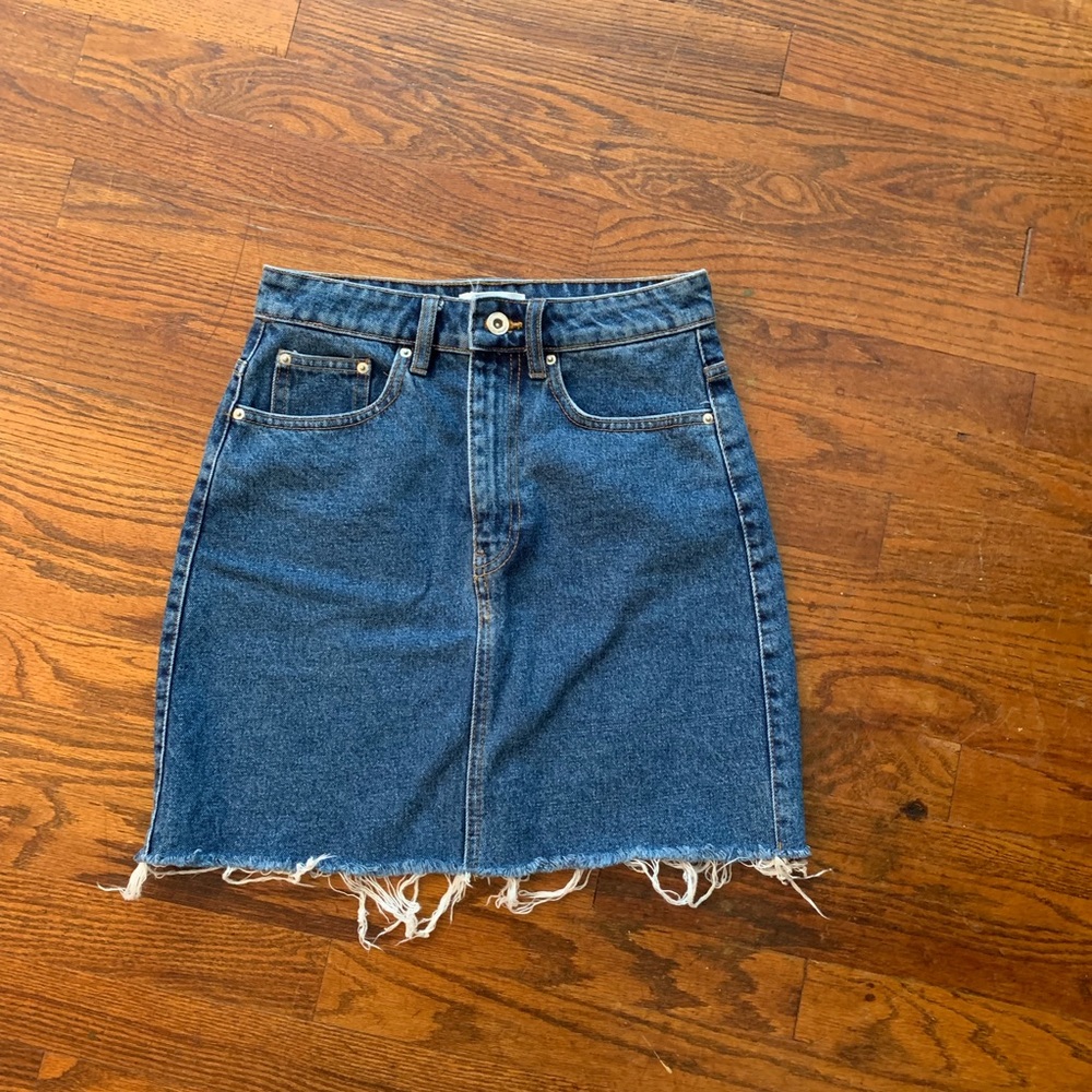 Zara denim highwaist skirt